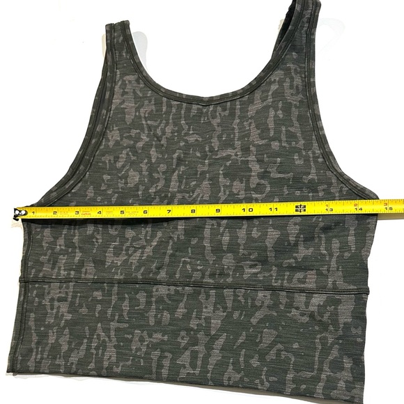 Lululemon Power Pivot Tank Crop Tough Heathered Black Asphalt Grey Size 8 - Picture 12 of 16